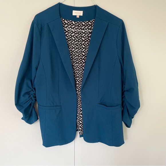 Skies Are Blue Teal Blazer - Picture 3 of 10